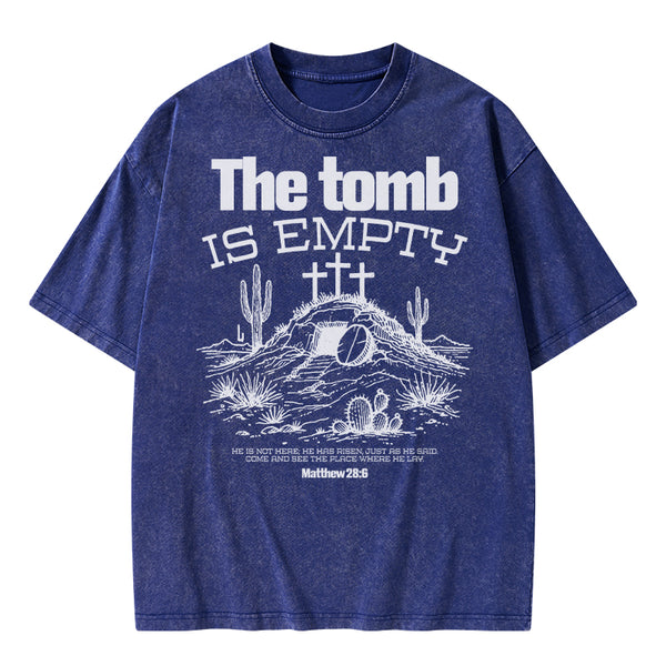 The Tomb Is Empty Christian Washed T-Shirt