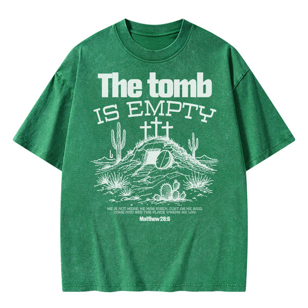 The Tomb Is Empty Christian Washed T-Shirt