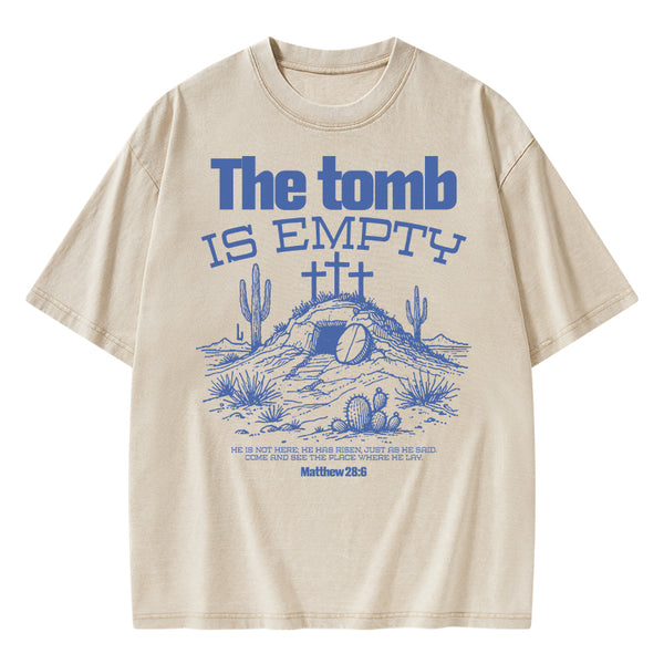 The Tomb Is Empty Christian Washed T-Shirt