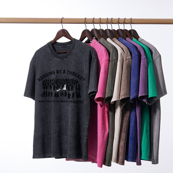 Hanging By A Thread Christian Washed T-Shirt