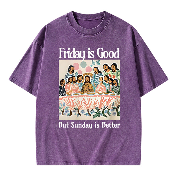 Friday Is Good Christian Washed T-Shirt