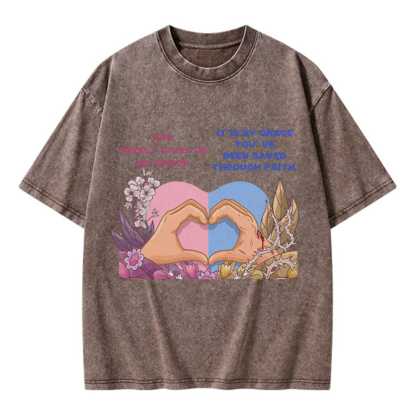 God's Grace Christian Washed T-Shirt