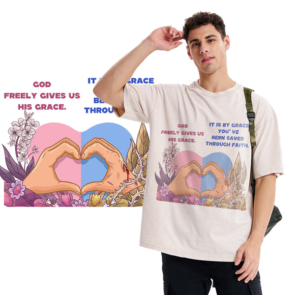 God's Grace Christian Washed T-Shirt