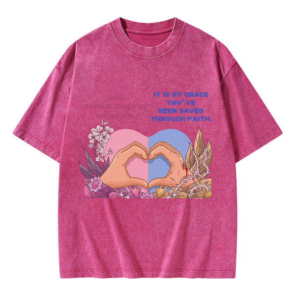 God's Grace Christian Washed T-Shirt