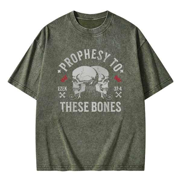 Prophesy To These Bones Christian Washed T-Shirt