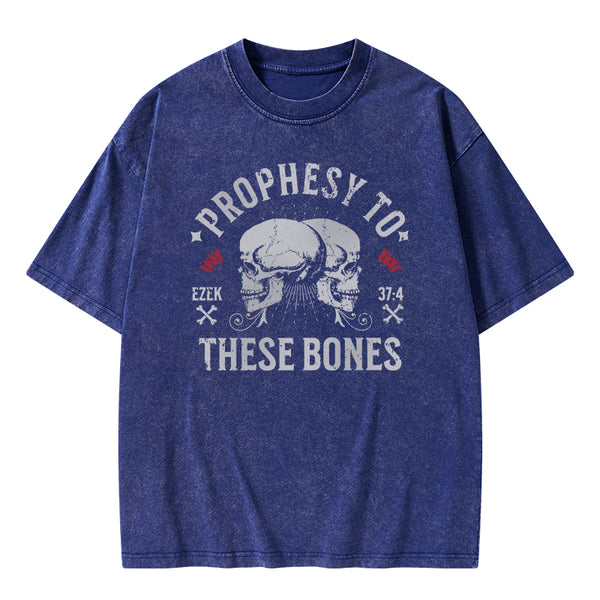Prophesy To These Bones Christian Washed T-Shirt