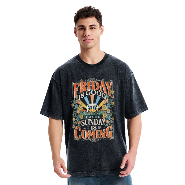 Friday Is Good Chrsitian Washed T-Shirt
