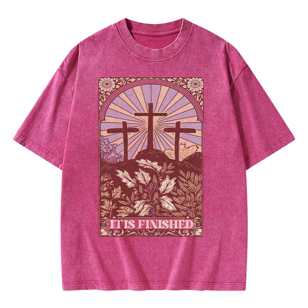 It Is Finished Christian Washed T-Shirt