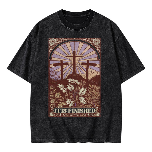 It Is Finished Christian Washed T-Shirt