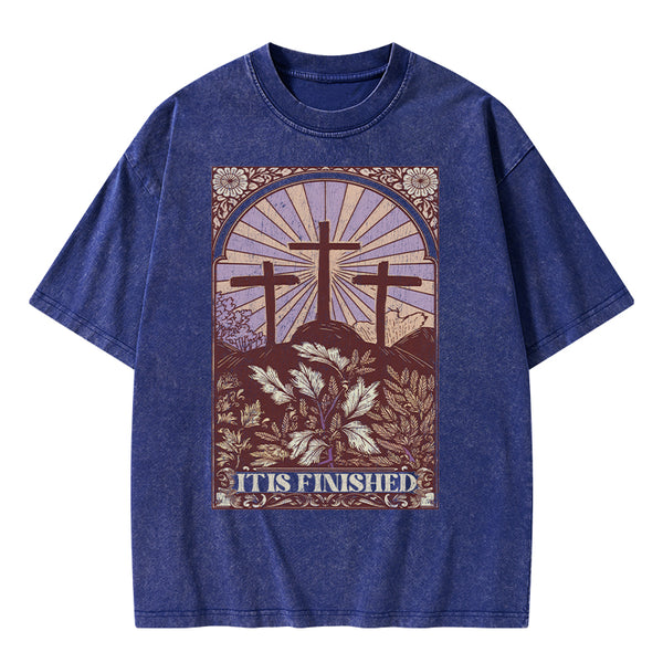 It Is Finished Christian Washed T-Shirt