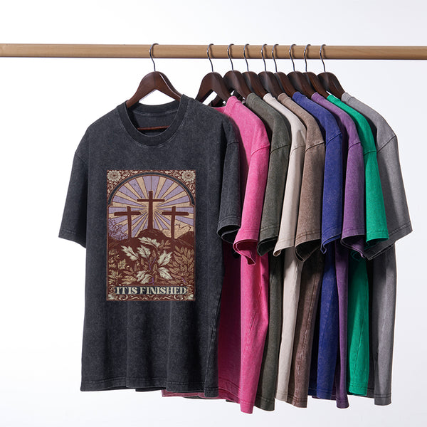 It Is Finished Christian Washed T-Shirt