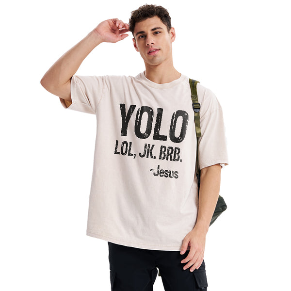 GC-WTS1676 YOLO Christian Washed T-Shirt