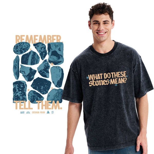 What Do These Stones Mean Christian Washed T-Shirt