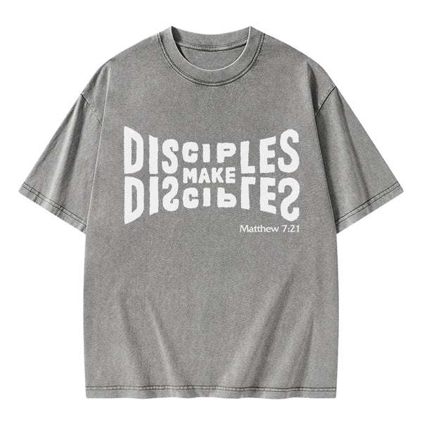 Go And Make Disciples Of All Nations Christian Washed T-Shirt