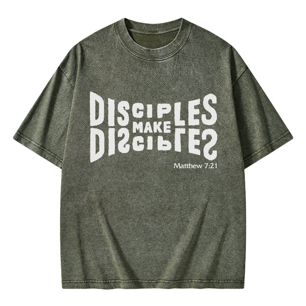 Go And Make Disciples Of All Nations Christian Washed T-Shirt