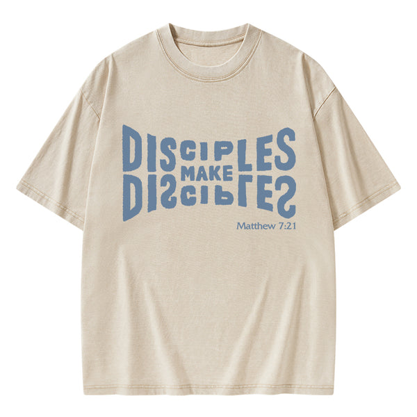 Go And Make Disciples Of All Nations Christian Washed T-Shirt