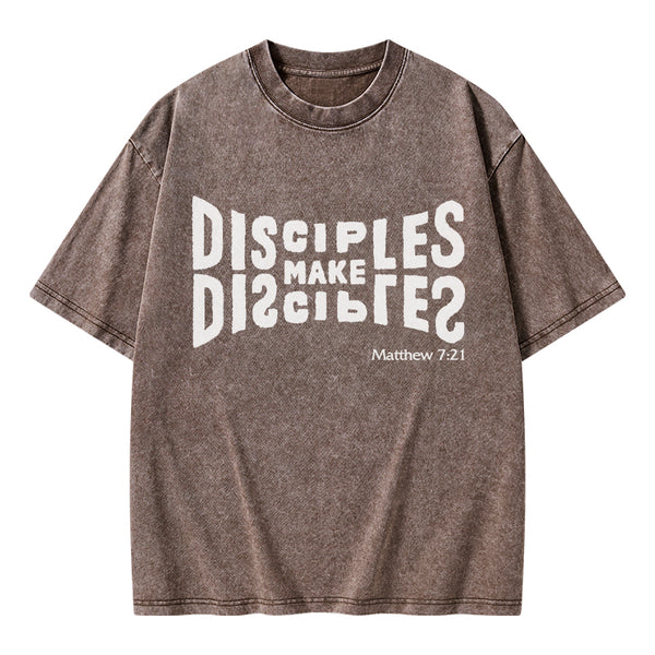 Go And Make Disciples Of All Nations Christian Washed T-Shirt