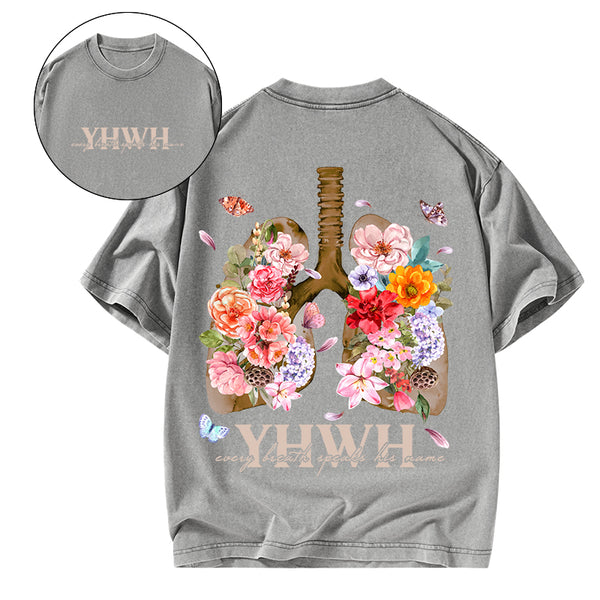 Every Breath Speaks His Name Christian Washed T-Shirt