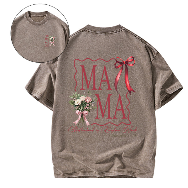 Motherhood Is Kingdom Work Christian Washed T-Shirt