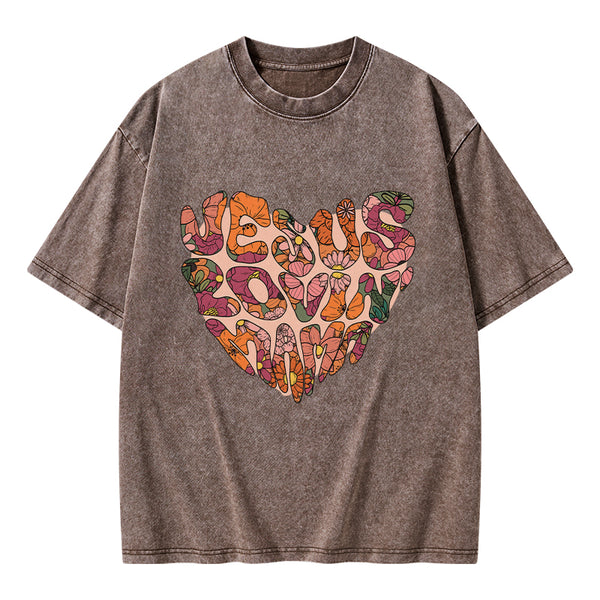 Jesus Lovin' Mama Christian Washed T-Shirt