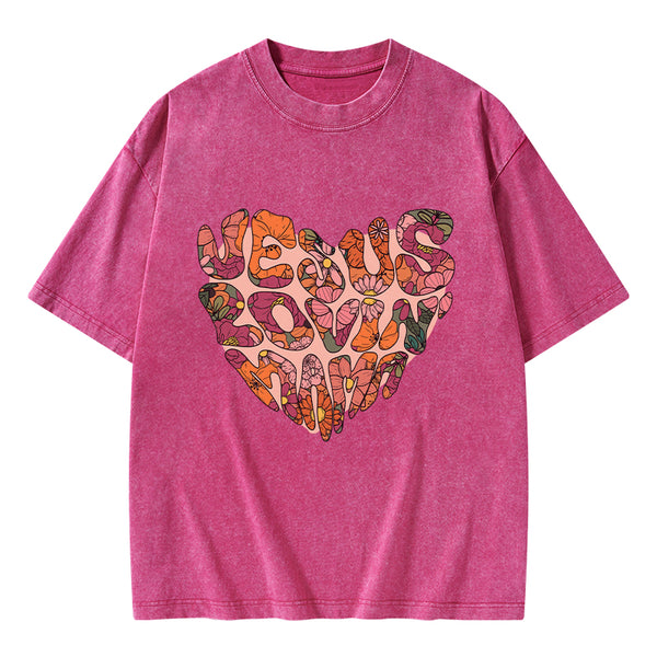 Jesus Lovin' Mama Christian Washed T-Shirt