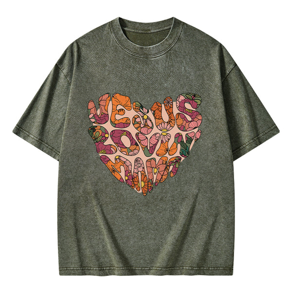 Jesus Lovin' Mama Christian Washed T-Shirt