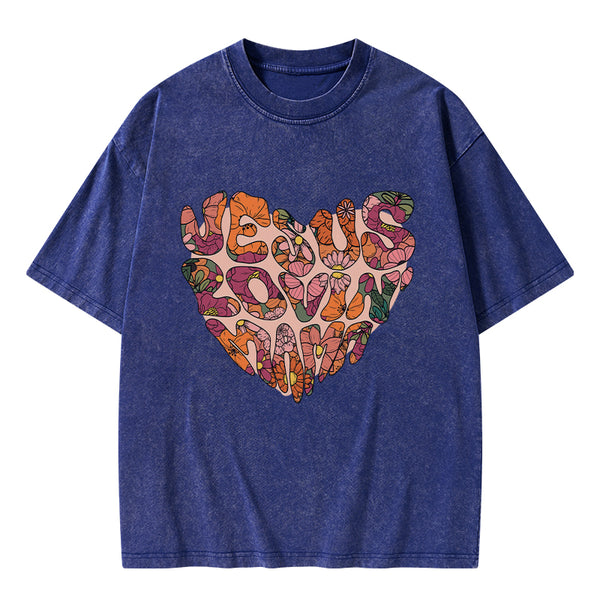 Jesus Lovin' Mama Christian Washed T-Shirt