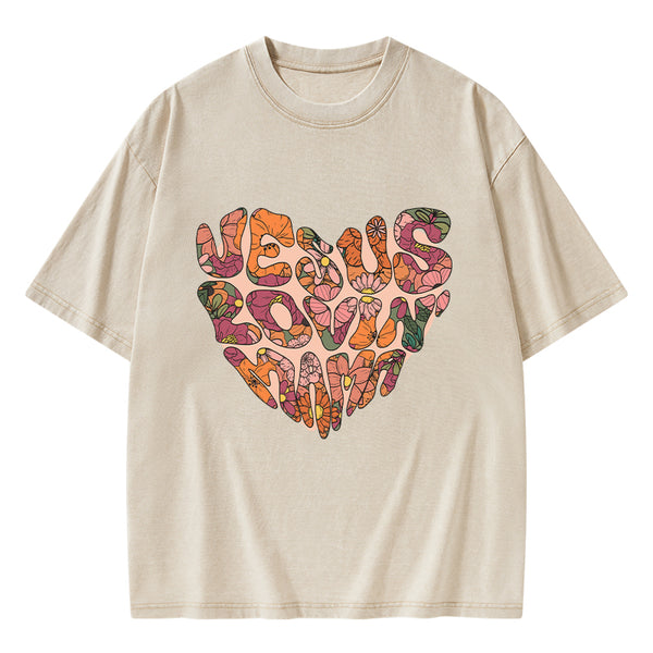 Jesus Lovin' Mama Christian Washed T-Shirt