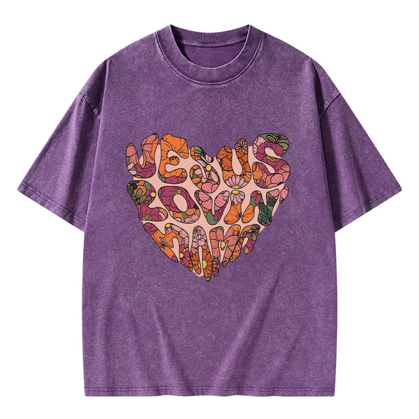 Jesus Lovin' Mama Christian Washed T-Shirt