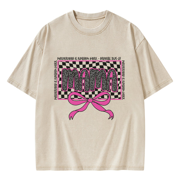 MotherHood Is Kingdom Work Christian Washed T-Shirt