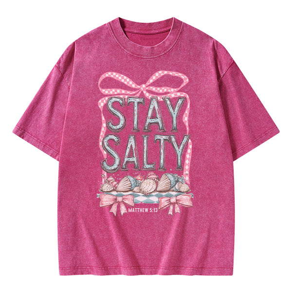 Stay Salty Christian Washed T-Shirt