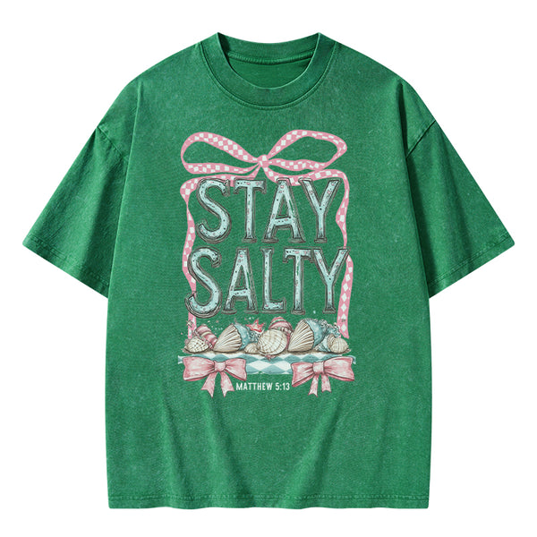 Stay Salty Christian Washed T-Shirt
