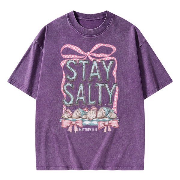 Stay Salty Christian Washed T-Shirt