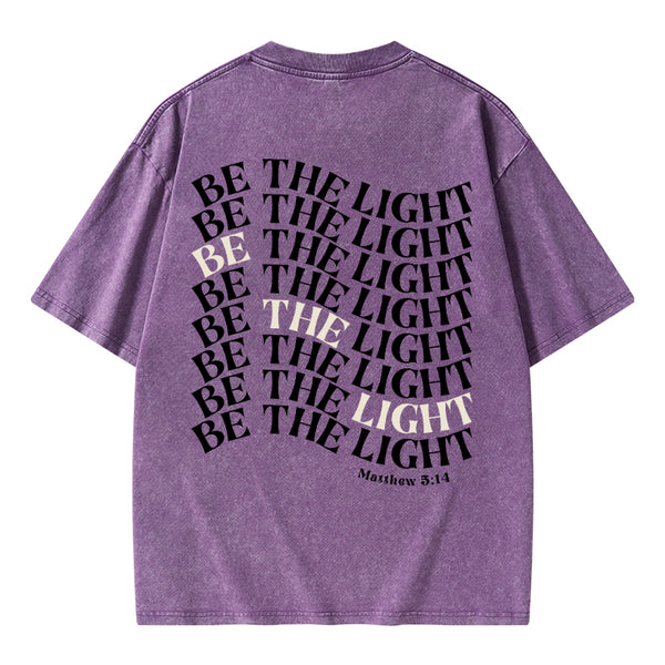 Be The Light Christian Washed T-Shrit