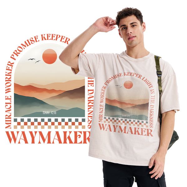 Miracle Worker Promise Keeper Light In The Darkness Christian Washed T-Shirt