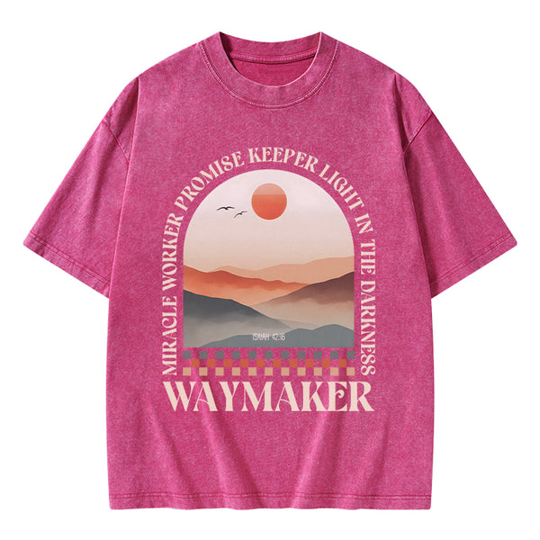 Miracle Worker Promise Keeper Light In The Darkness Christian Washed T-Shirt
