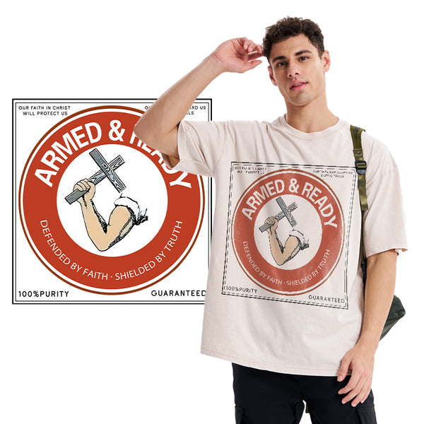 Defended By Faith Christian Washed T-Shirt