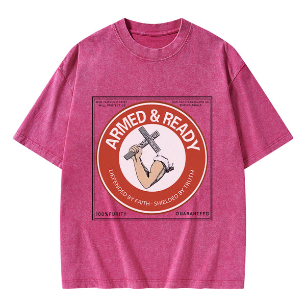 Defended By Faith Christian Washed T-Shirt