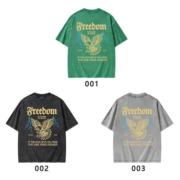 Freedom Is Found In Jesus Christian Washed T-Shirt