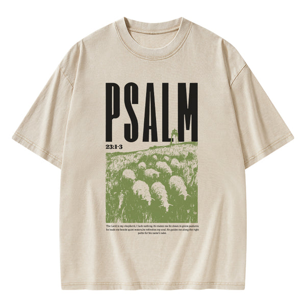The Lord Is My Shepherd Christian Washed T-Shirt