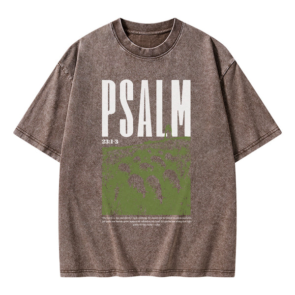 The Lord Is My Shepherd Christian Washed T-Shirt