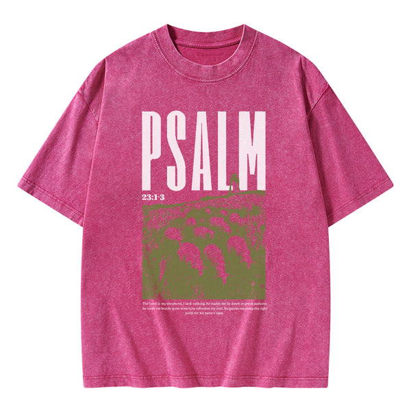 The Lord Is My Shepherd Christian Washed T-Shirt