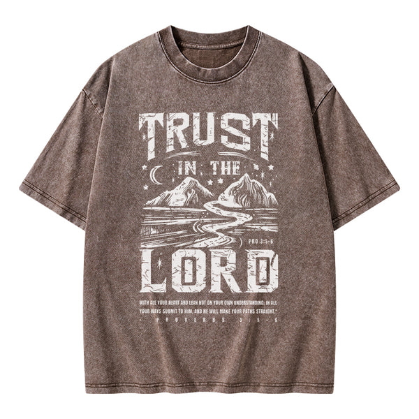 Trust In The Lord Christian Washed T-Shirt