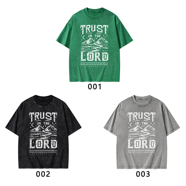 Trust In The Lord Christian Washed T-Shirt