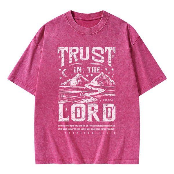 Trust In The Lord Christian Washed T-Shirt
