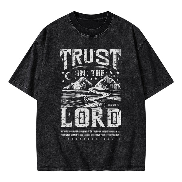 Trust In The Lord Christian Washed T-Shirt