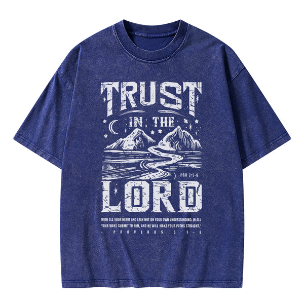 Trust In The Lord Christian Washed T-Shirt