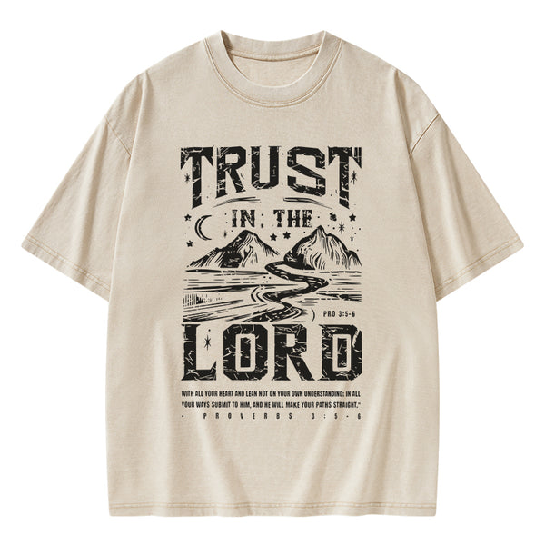 Trust In The Lord Christian Washed T-Shirt