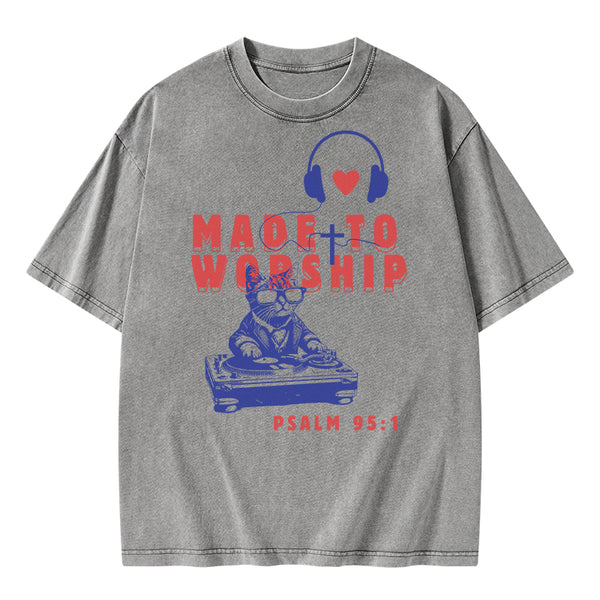 Made To Worship Christian Washed T-Shirt