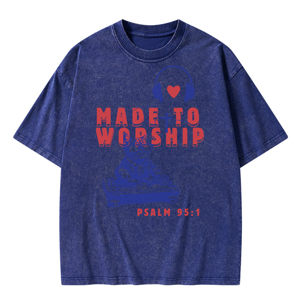Made To Worship Christian Washed T-Shirt
